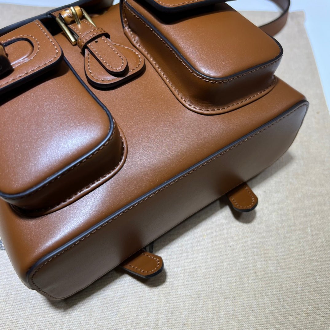 ＧＣＣＩSMALL BAMBOO BACKPACK BROWN