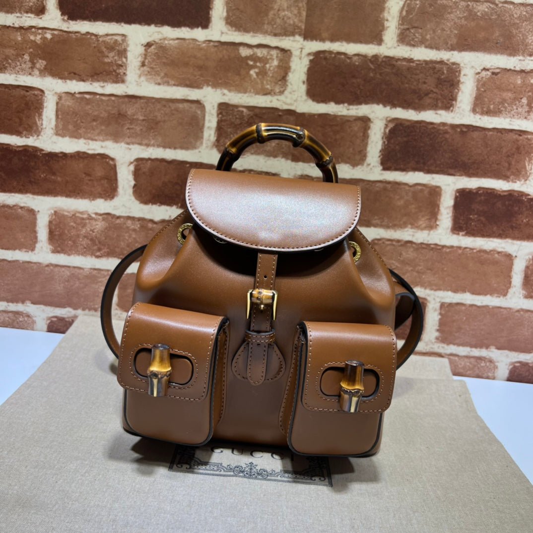 ＧＣＣＩSMALL BAMBOO BACKPACK BROWN