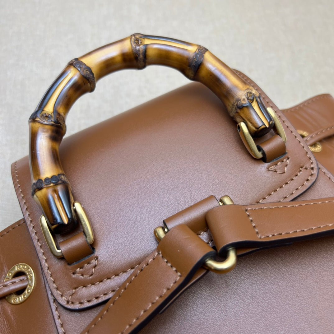 ＧＣＣＩSMALL BAMBOO BACKPACK BROWN