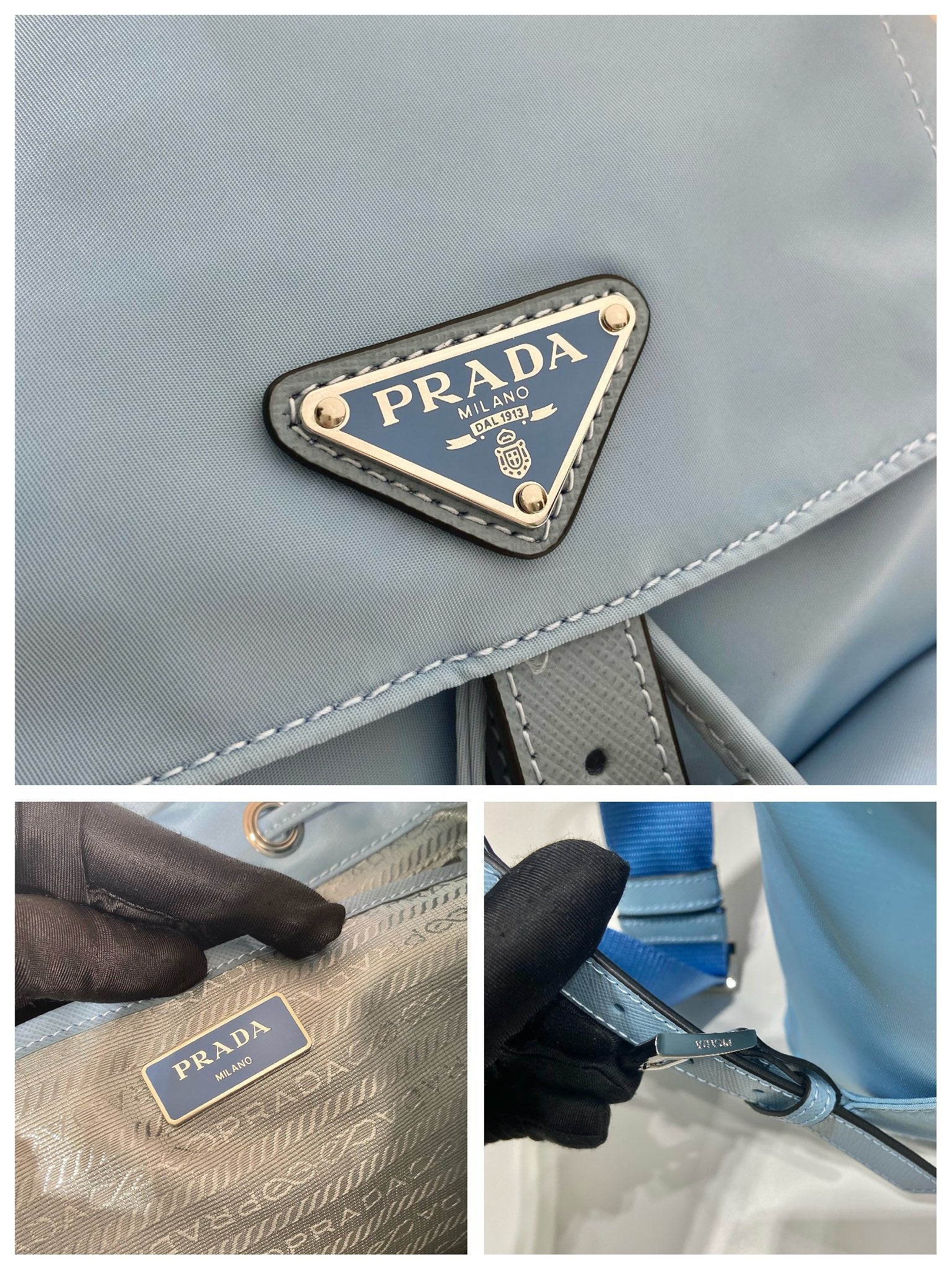 ＰＲＤＡ RE-NYLON BACKPACK LIGHT BLUE