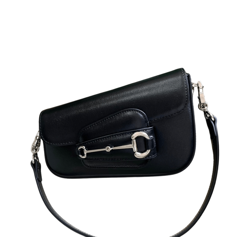 ＧＣＣＩHORSEBIT 1955 MINI LEATHER SHOULDER BAG BLACK