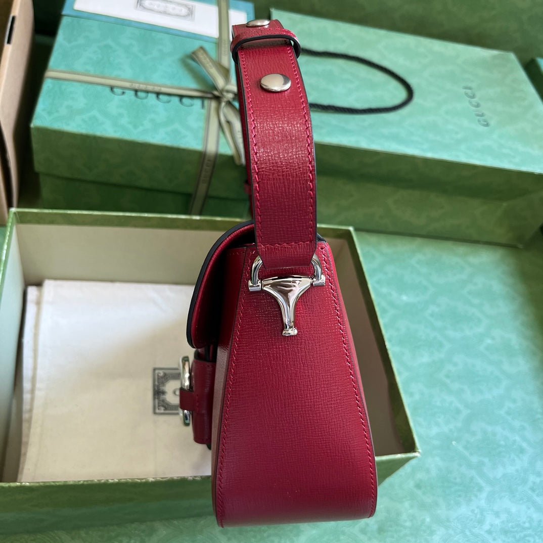 ＧＣＣＩHORSEBIT 1955 SMALL SHOULDER BAG BOLD RED