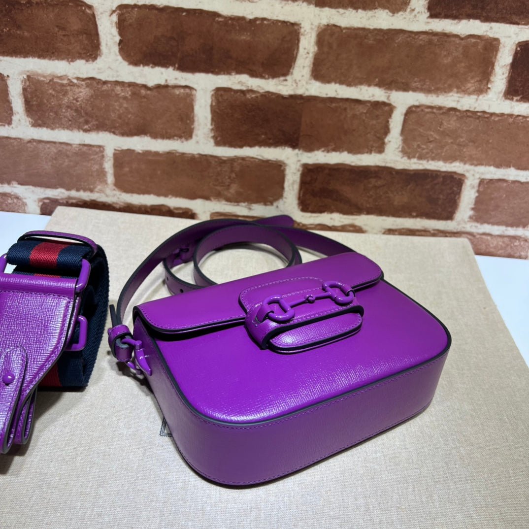 ＧＣＣＩHORSEBIT 1955 SHOULDER SMALL BAG VIVID VIOLET