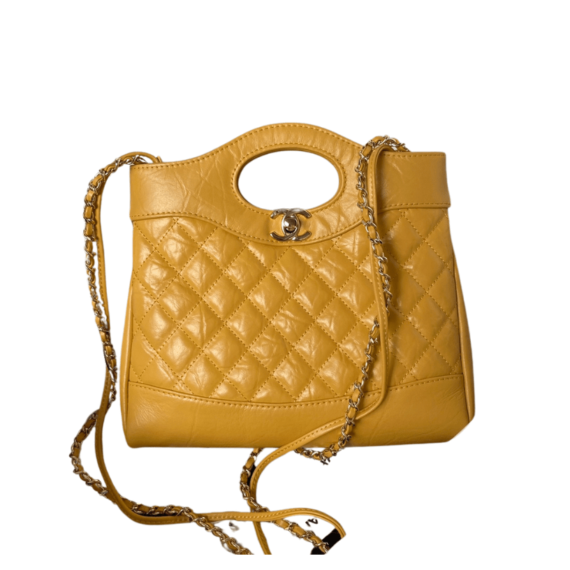 ＣＨＮＥＬ31 MINI SHOPPING BAG EARTH YELLOW