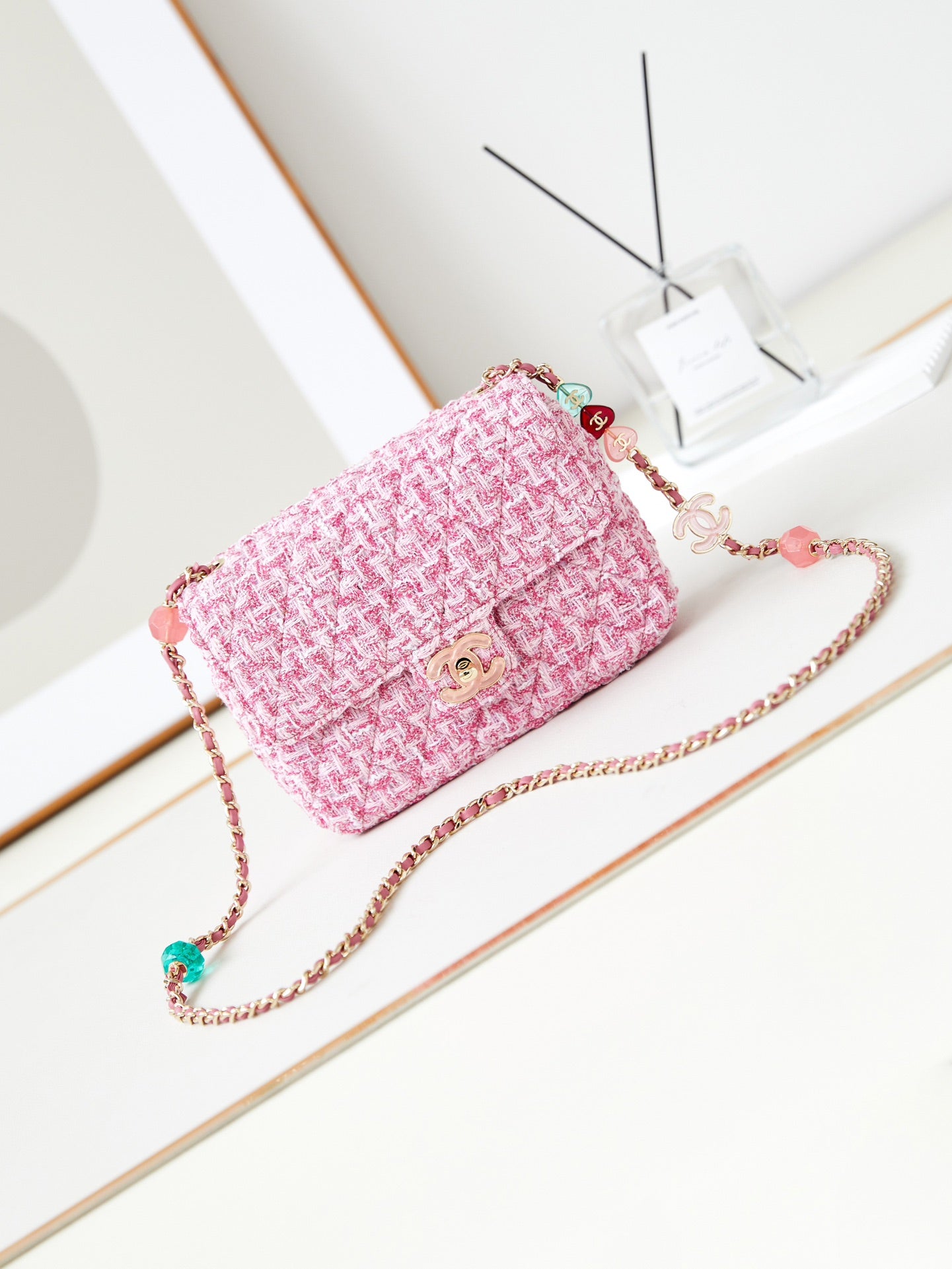 ＣＨＮＥＬTWEED CROSSBODY BAG PINK