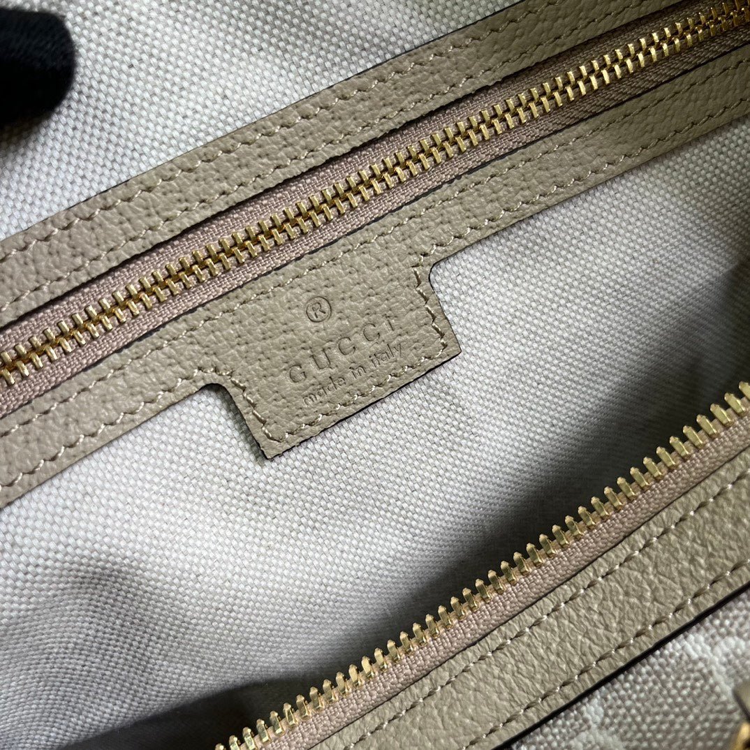 ＧＣＣＩOPHIDIA MEDIUM BOSTON BAG BEGIE-WHITE