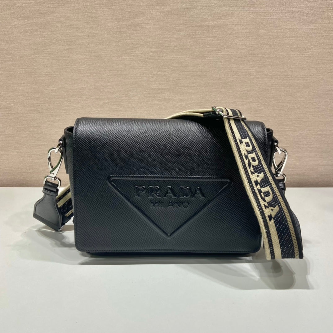 ＰＲＤＡ SAFFIANO LEATHER SHOULDER BAG BLACK