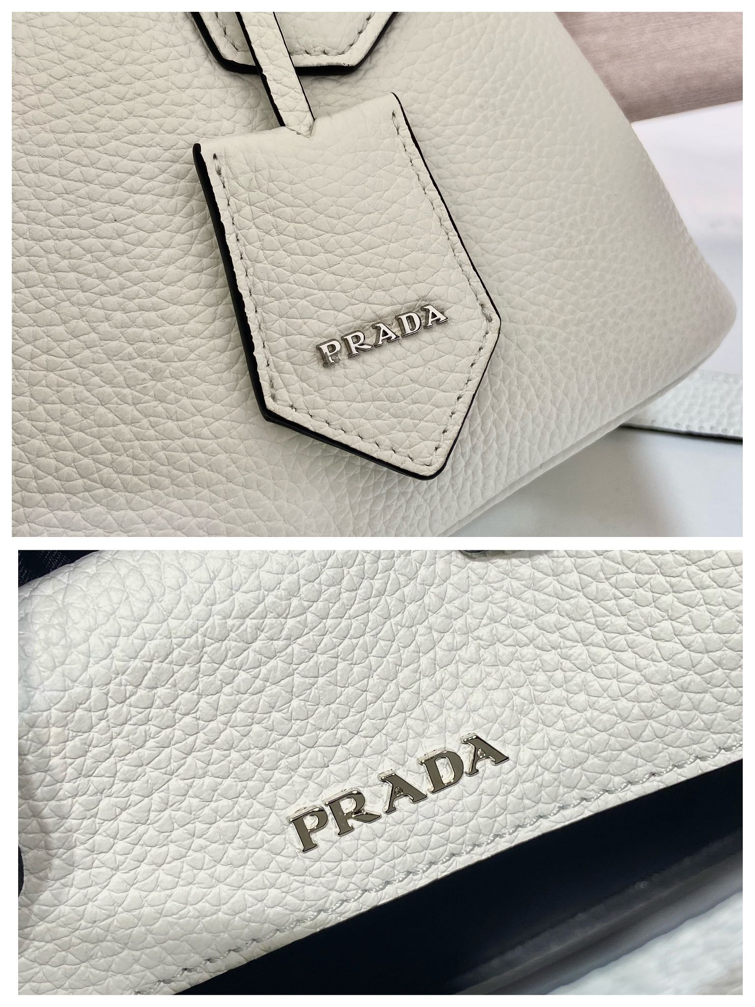 ＰＲＤＡ LEATHER TOTE BAG WHITE