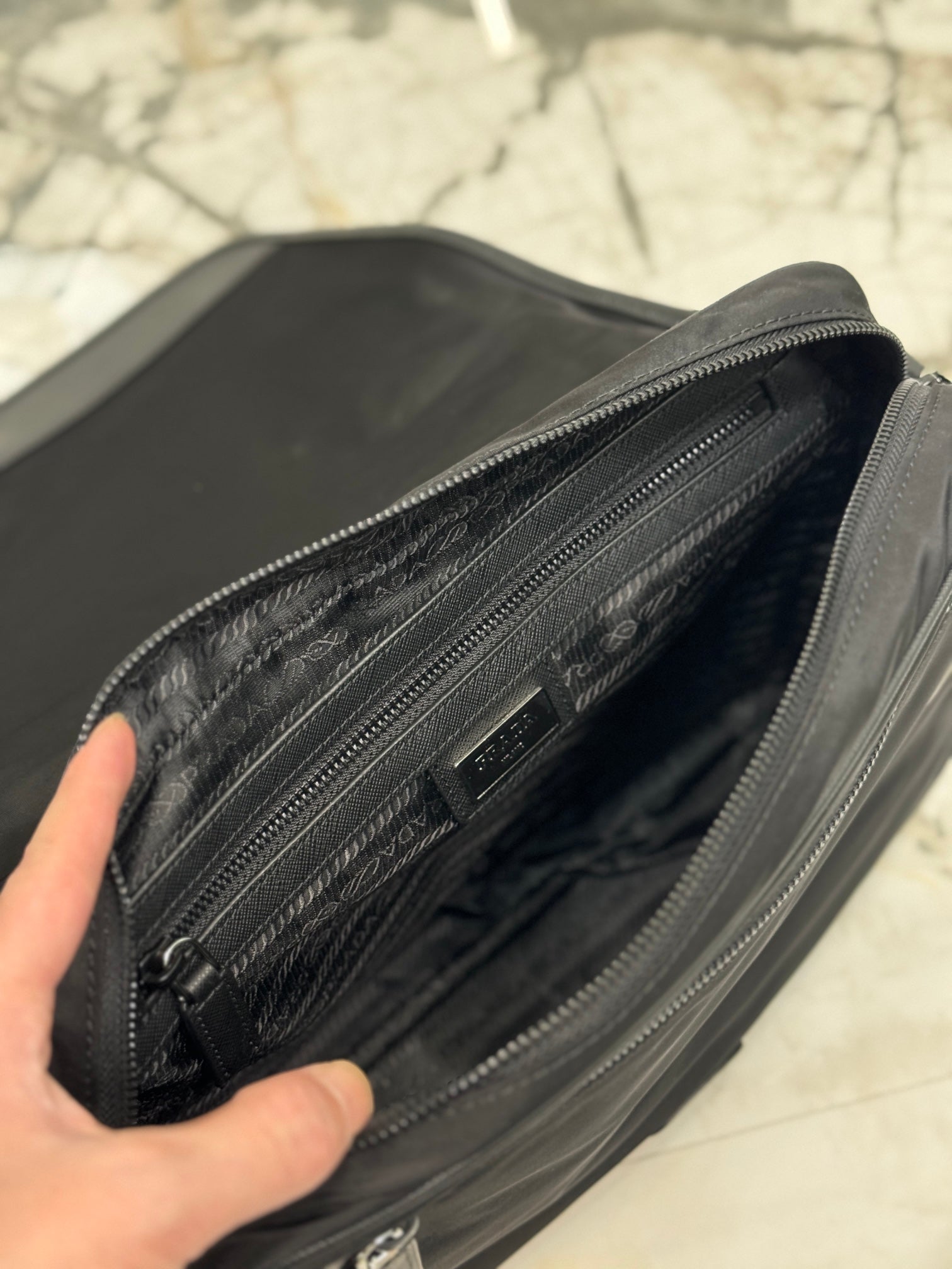 ＰＲＤＡ RE-NYLON AND SAFFIANO LEATHER SHOULDER BAG