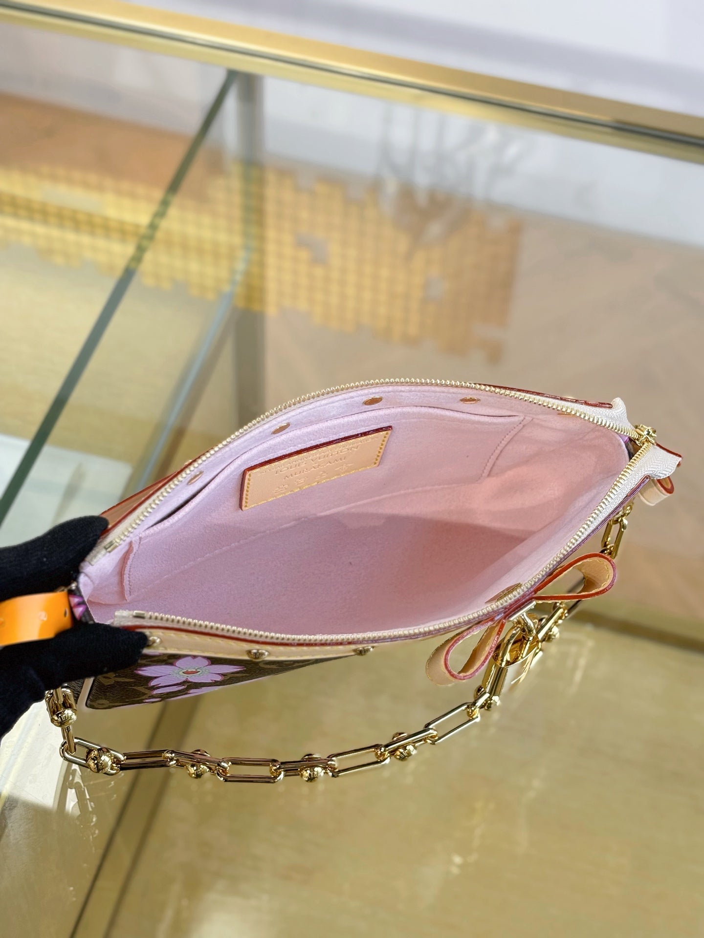 ＬＳ ＶＴＴＯＮ x TM POCHETTE ACCESSOIRES BROWN