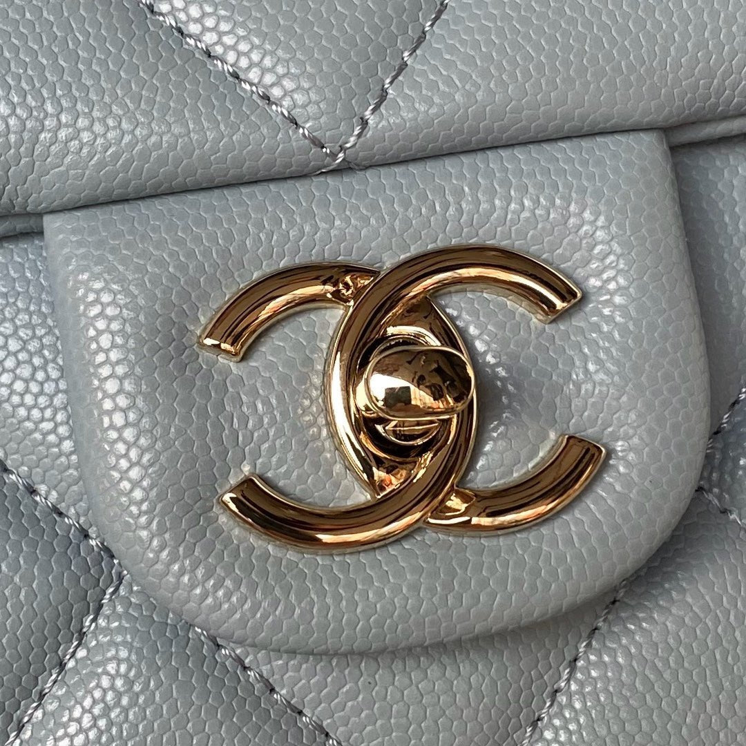 ＣＨＮＥＬTOP HANDLE FLAP BAG LIGHT BLUE