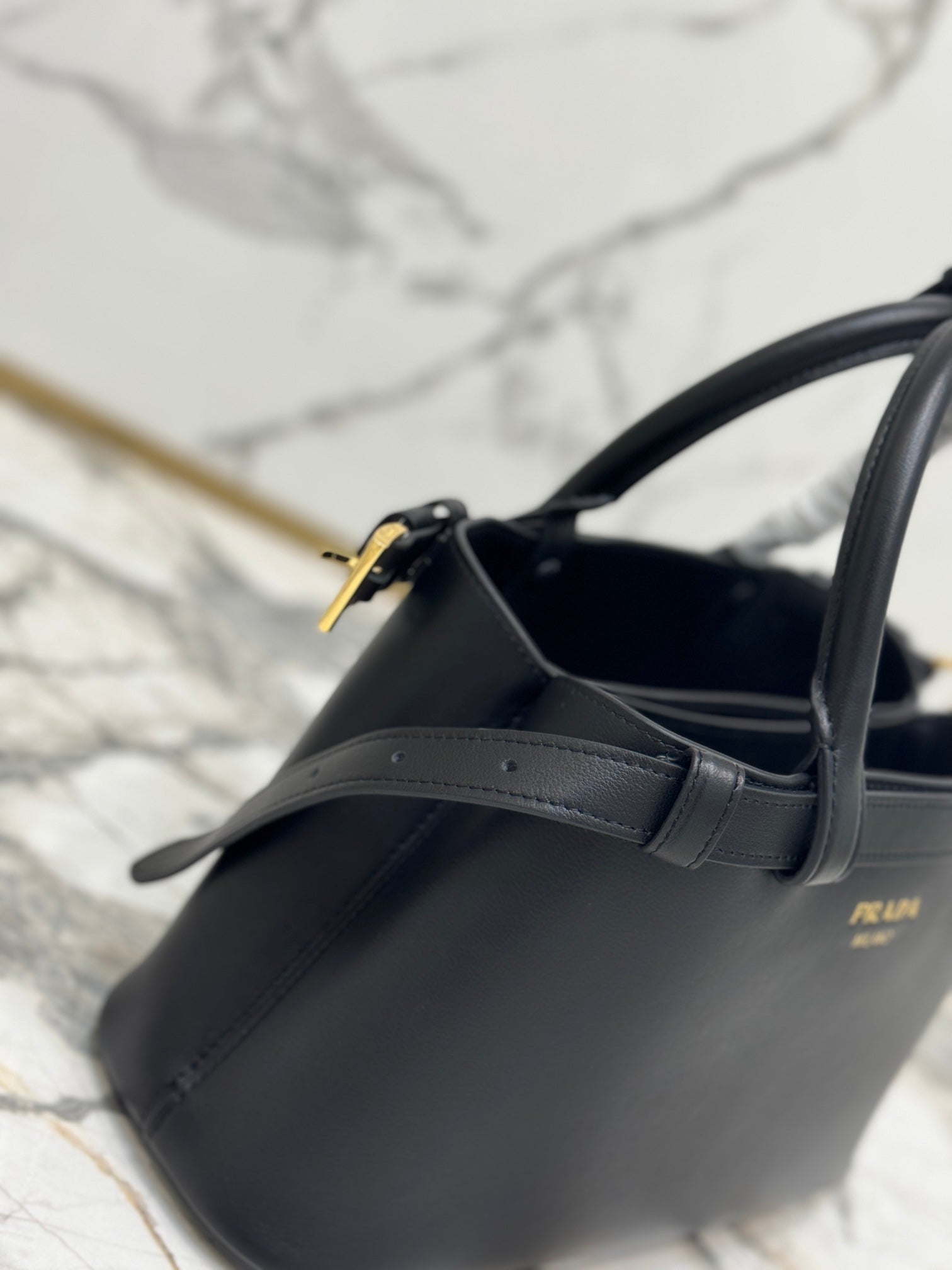 ＰＲＤＡ BUCKLE SMALL LEATHER HANDBAG WITH DOUBLE BELT