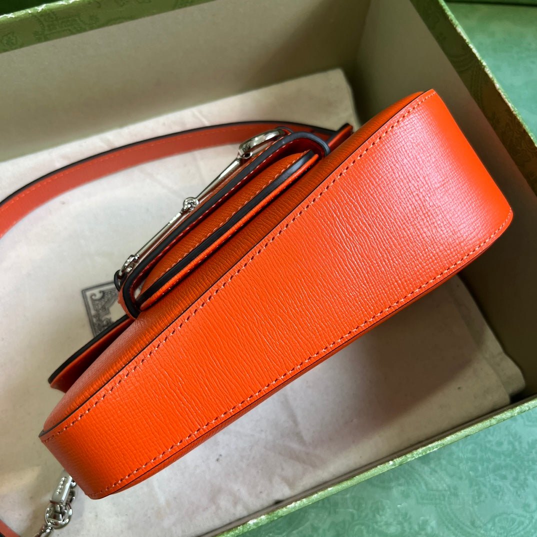 ＧＣＣＩHORSEBIT 1955 MINI LEATHER SHOULDER BAG RED