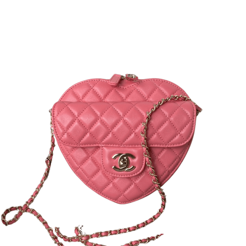 ＣＨＮＥＬHEART BAG CORAL PINK