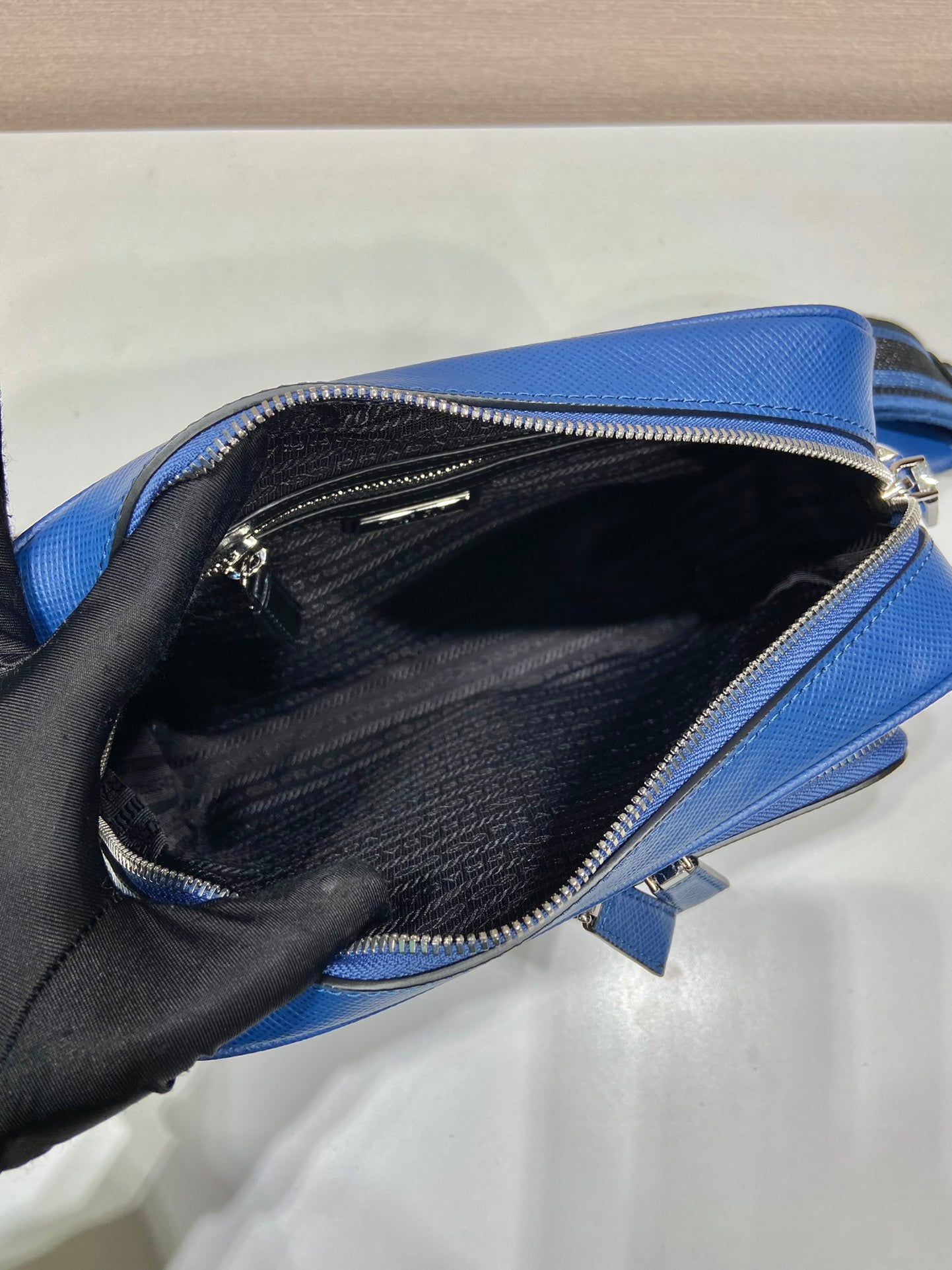 ＰＲＤＡ SAFFIANO LEATHER SHOULDER BAG AIR FORCE BLUE