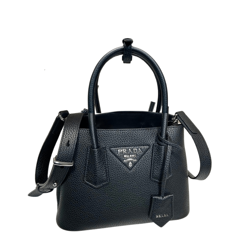 ＰＲＤＡ LEATHER TOTE BAG BLACK