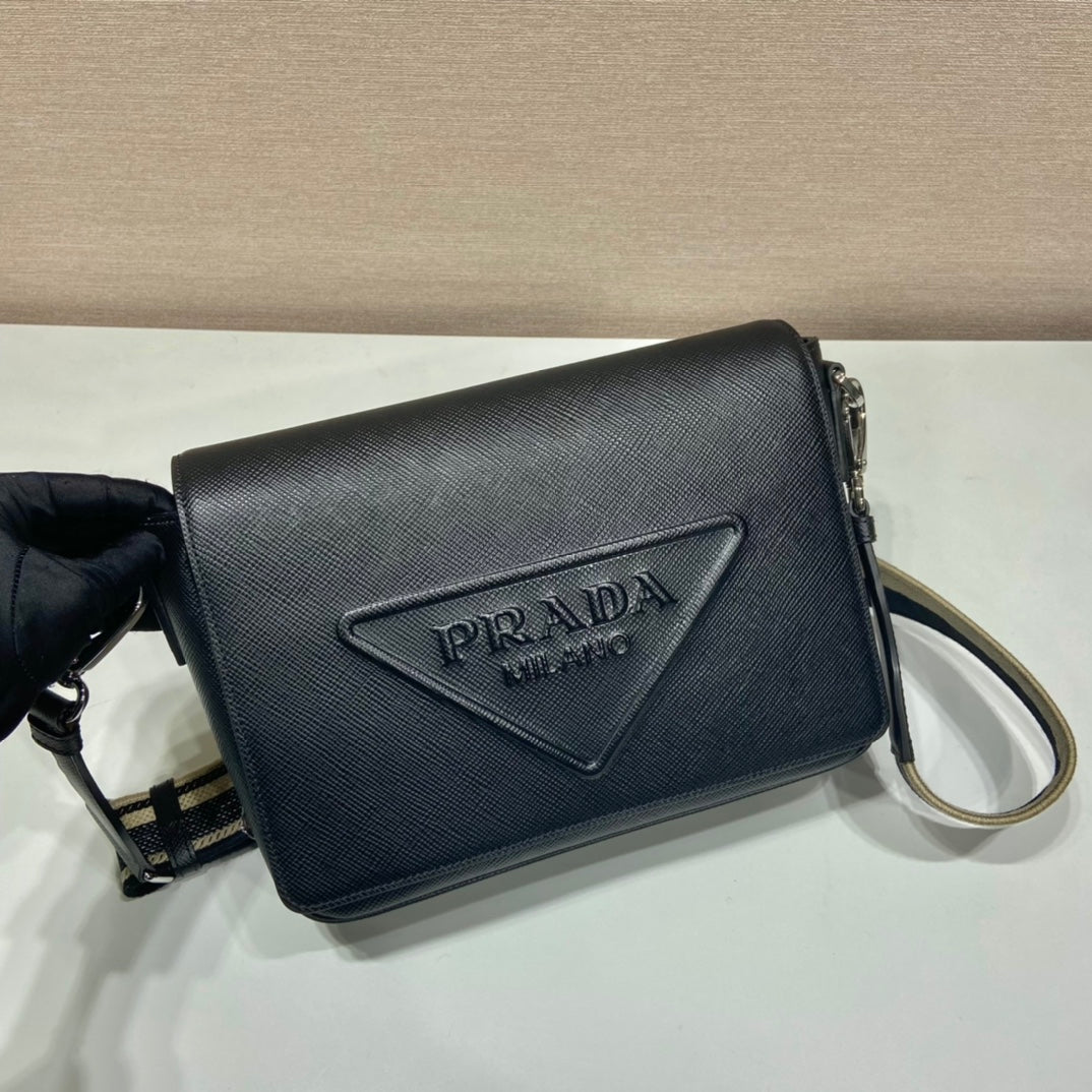 ＰＲＤＡ SAFFIANO LEATHER SHOULDER BAG BLACK