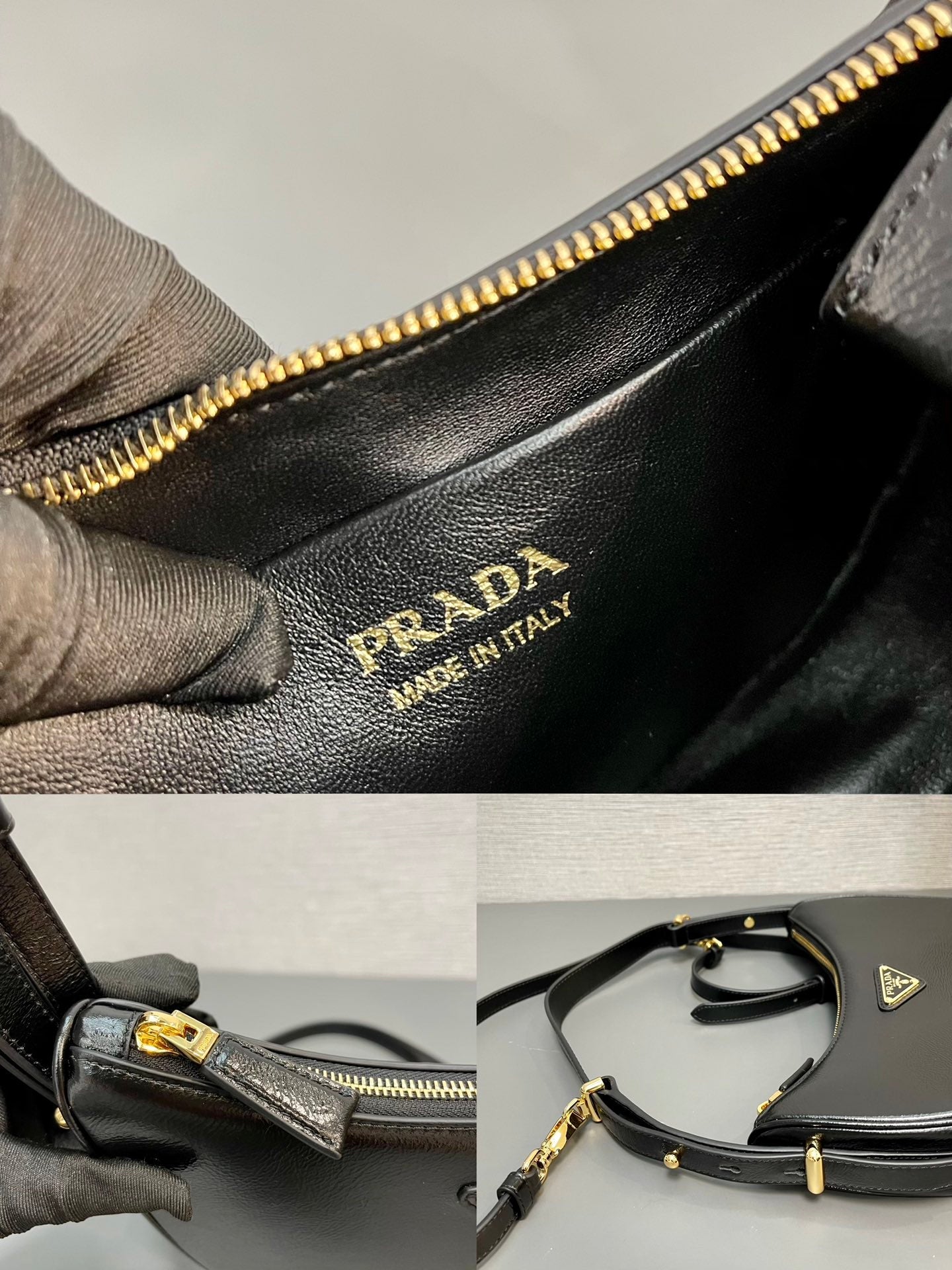 ＰＲＤＡ ARQUÉ SMALL LEATHER SHOULDER BAG