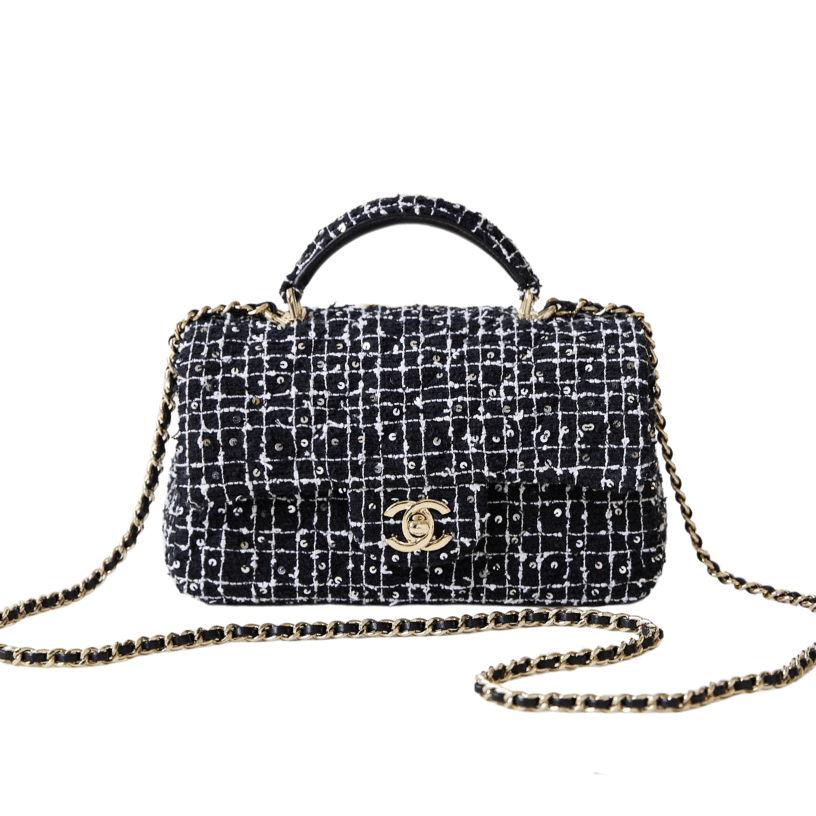 ＣＨＮＥＬFLAP BAG WITH A TOP HANDLE