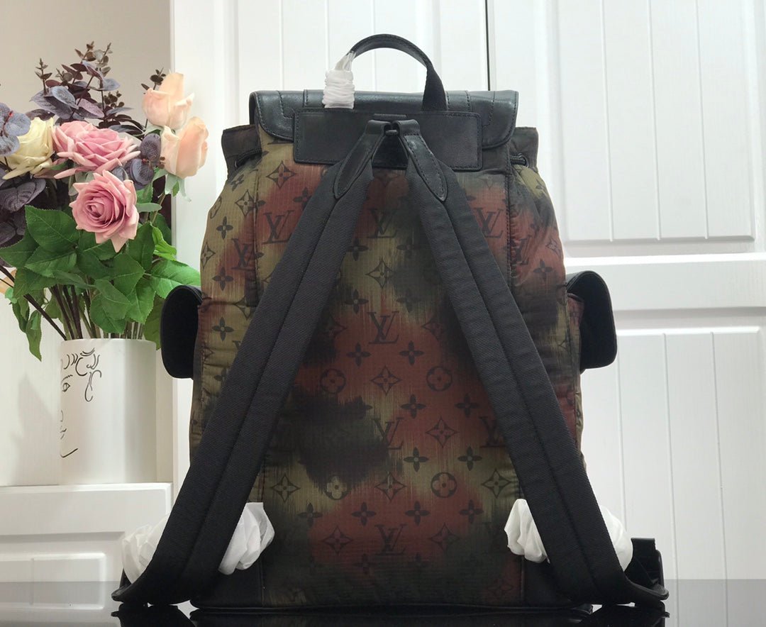 ＬＳ ＶＴＴＯＮ M56411 CHRISTOPHER BACKPACK VIRGIL ABLOH GREEN AND BROWN CAMO