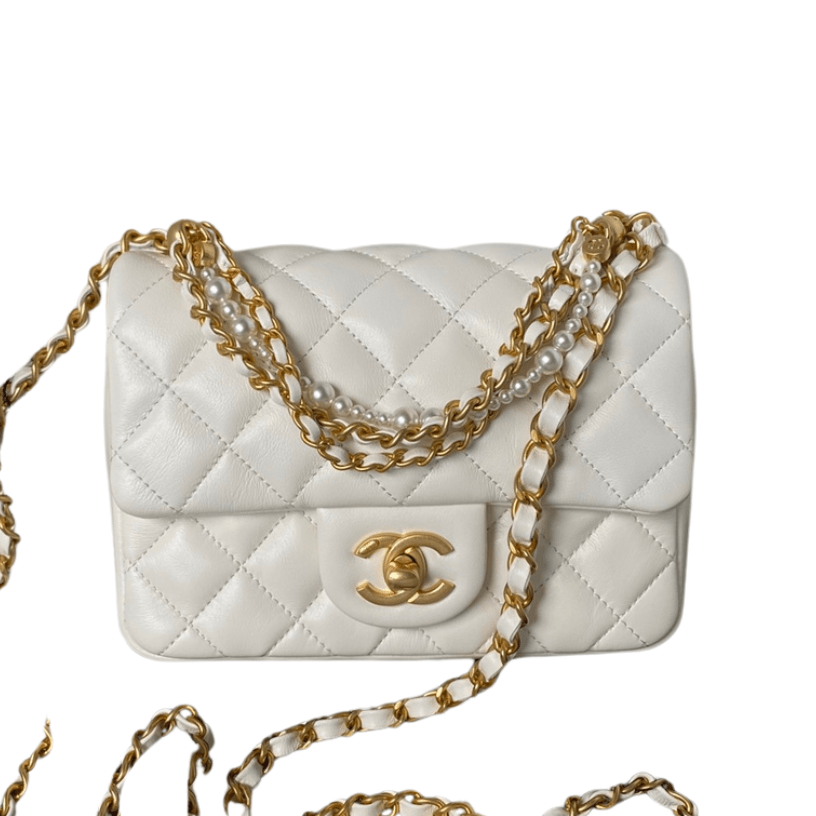 ＣＨＮＥＬ 24P CLASSIC HANDBAG WHITE