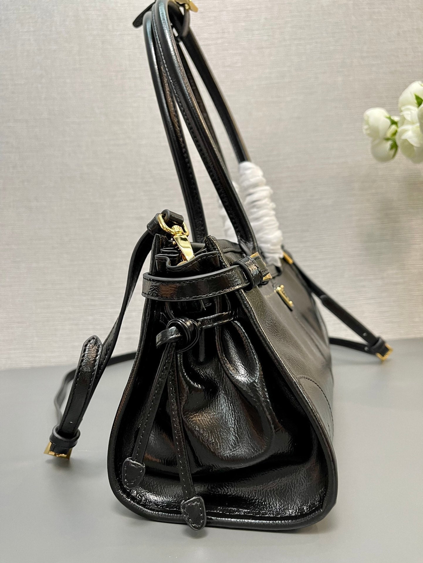 ＰＲＤＡ BONNIE MEDIUM LEATHER HANDBAG BLACK
