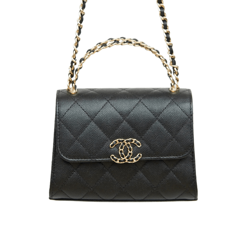 ＣＨＮＥＬCLUTCH WITH CHAIN BLACK