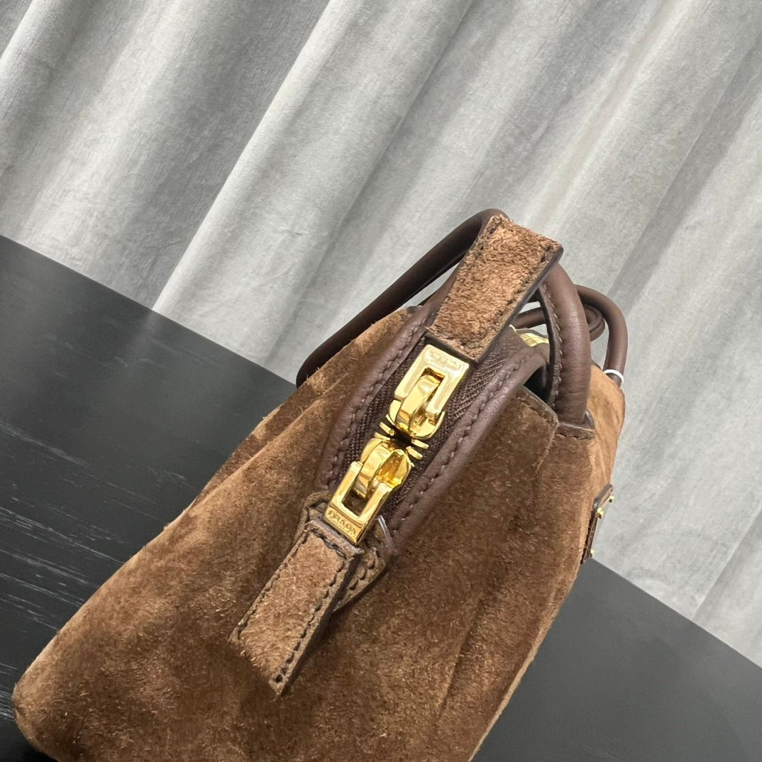 ＰＲＤＡ DARLING MEDIUM SUEDE LEATHER SHOULDER BAG