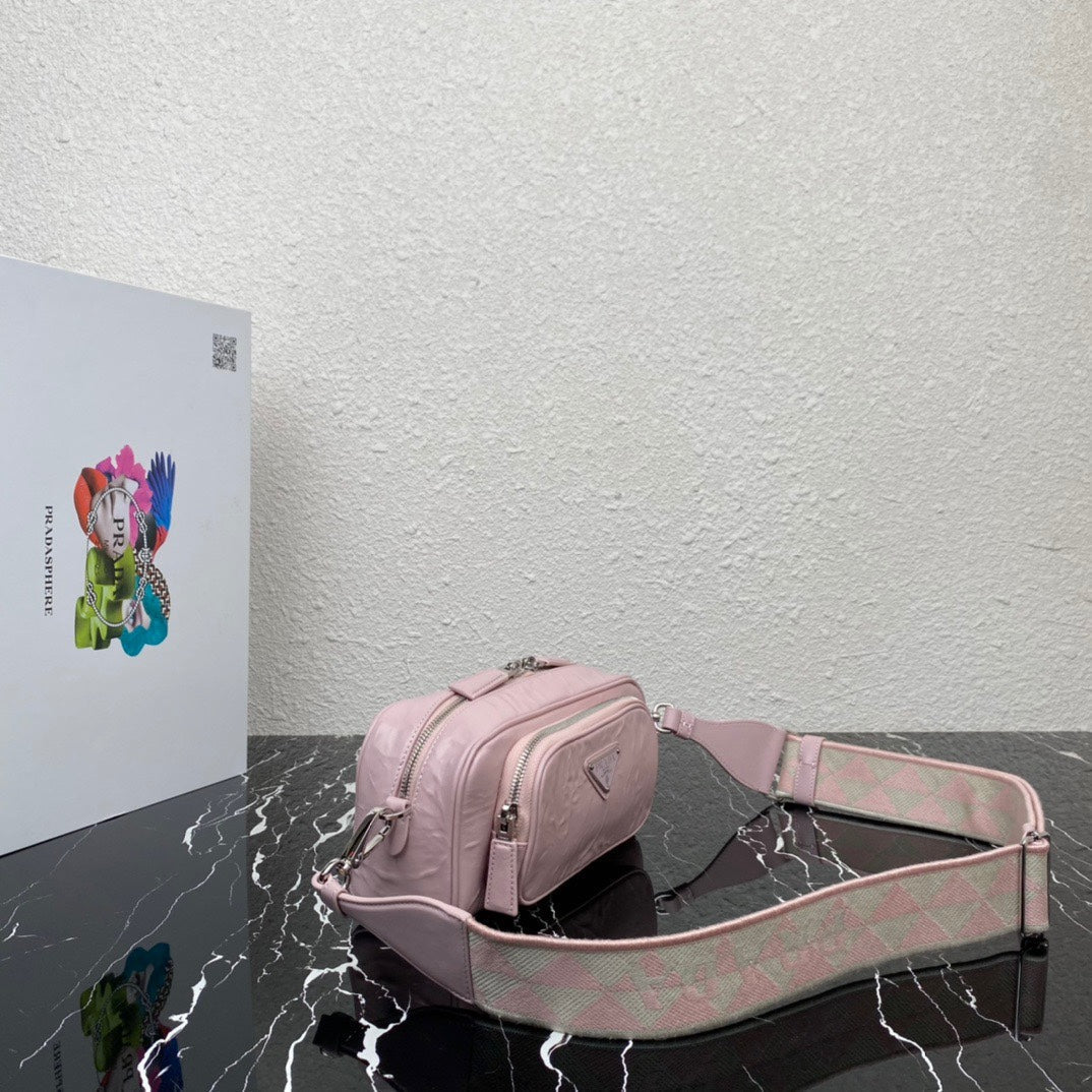 ＰＲＤＡ NAPPA ANTIQUE MULTI-POCKET SHOULDER BAG LIGHT PINK