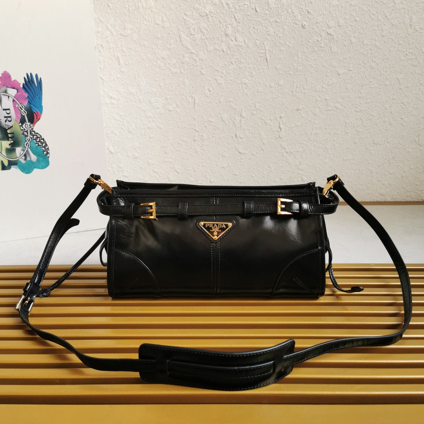 ＰＲＤＡ BONNIE SMALL LEATHER SHOULDER BAG