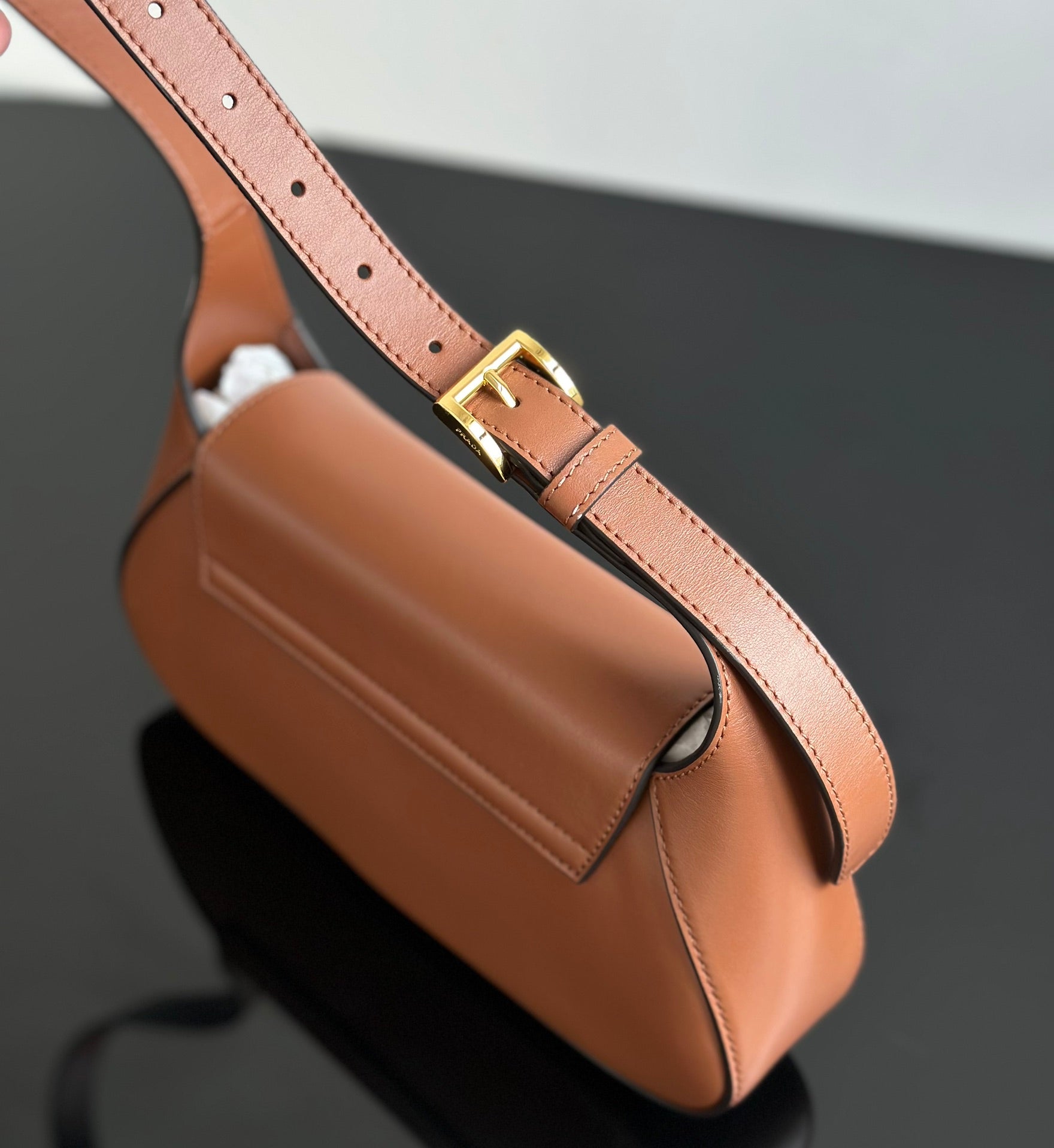ＰＲＤＡ SMALL LEATHER SHOULDER BAG CARAMEL