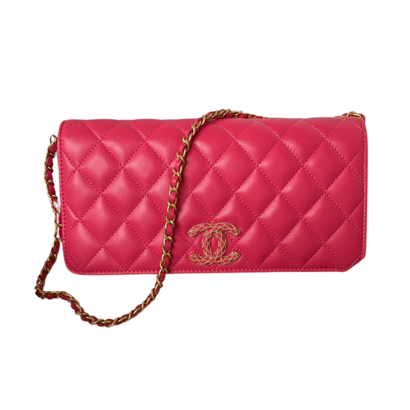 ＣＨＮＥＬCLASSIC WALLET ON CHAIN RED