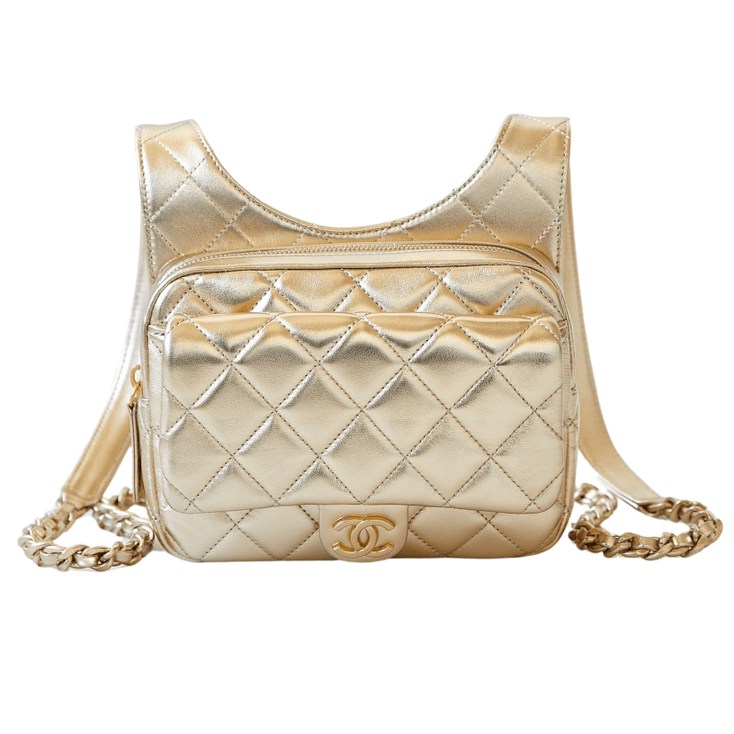 ＣＨＮＥＬSMALL DOUBLE-FLAP SHOULDER BAG GOLD