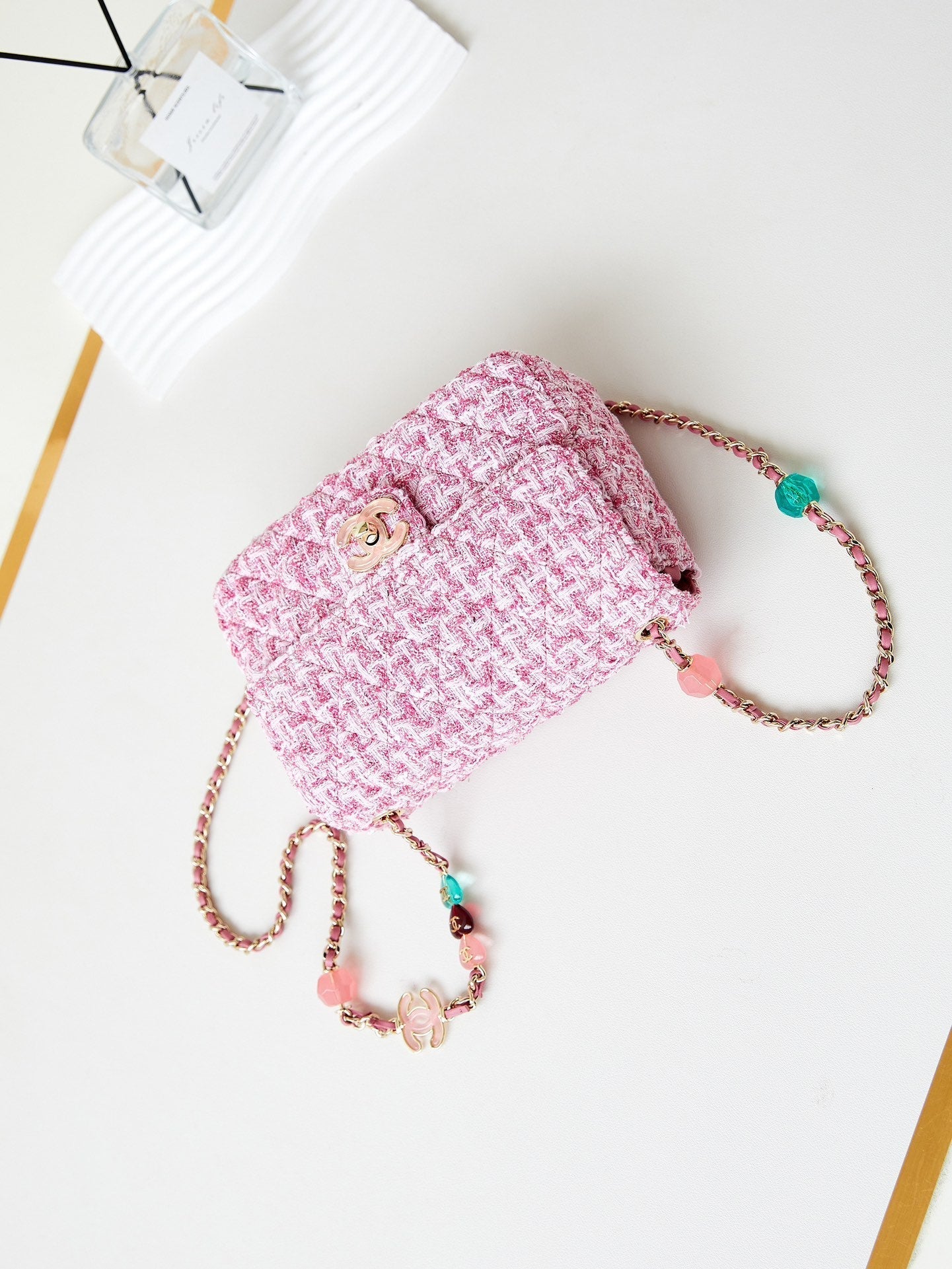 ＣＨＮＥＬTWEED CROSSBODY BAG PINK