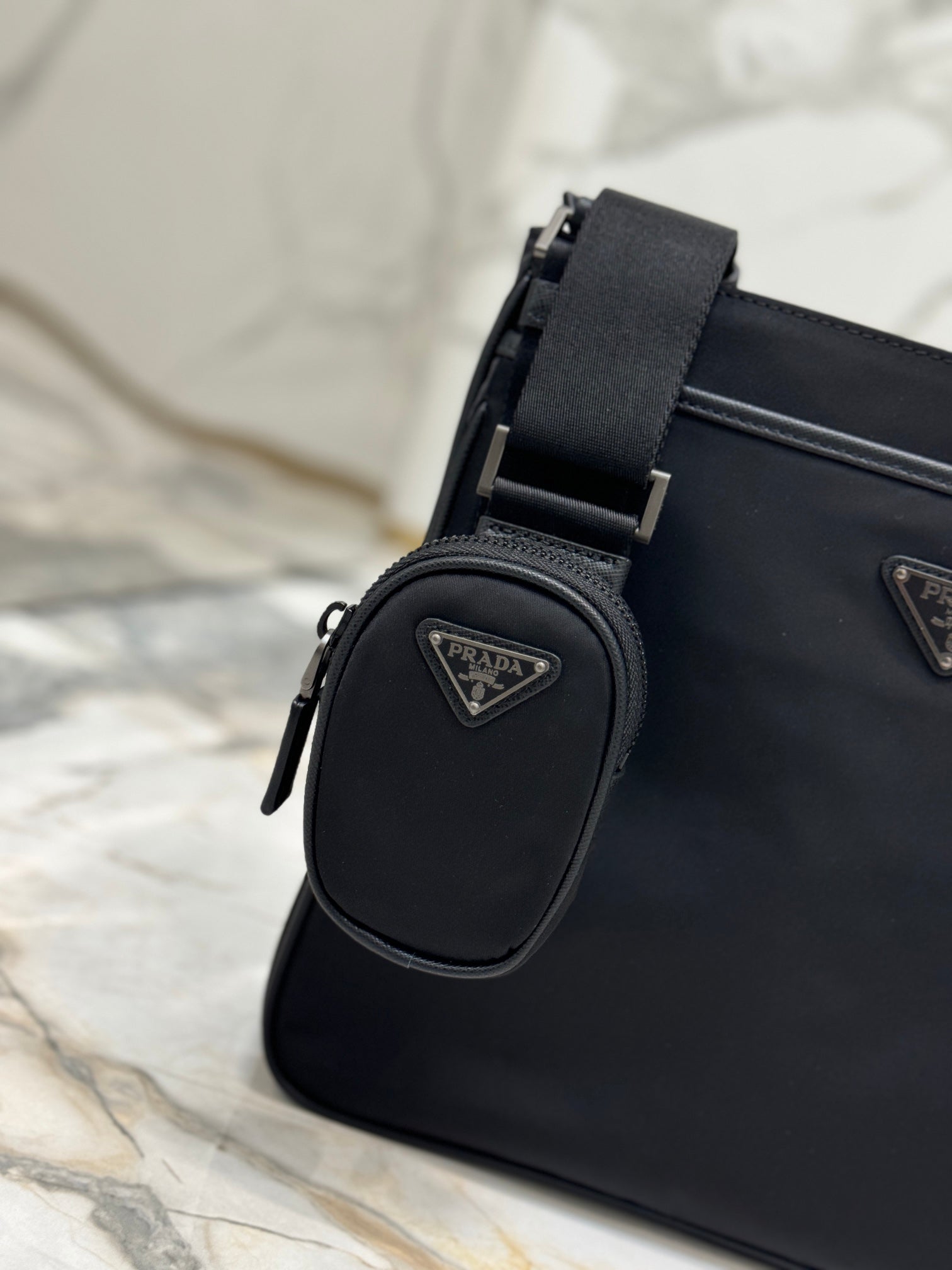 ＰＲＤＡ RE-NYLON AND SAFFIANO LEATHER SHOULDER BAG