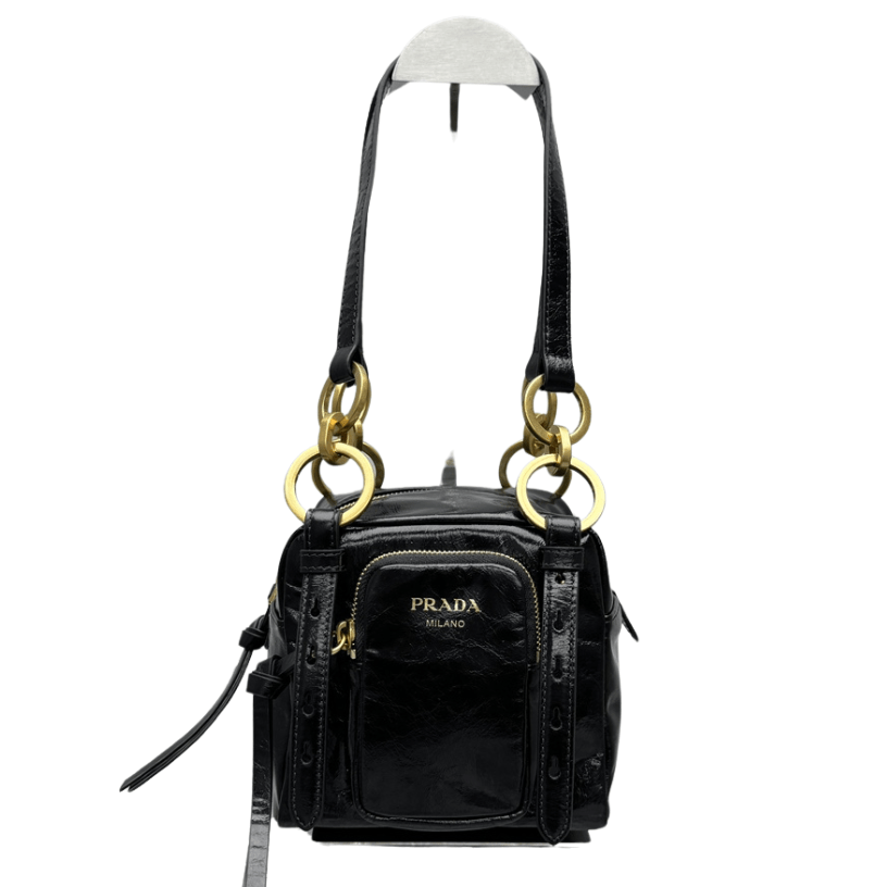 ＰＲＤＡ DANGLE LEATHER TOP-HANDLE MINI-BAG