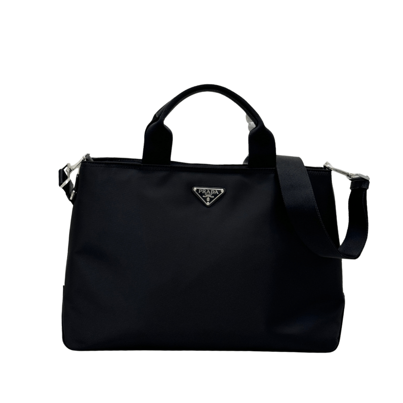 ＰＲＤＡ RE-NYLON AND SAFFIANO LEATHER TOTE BAG