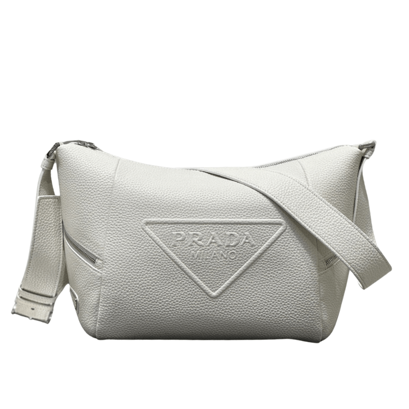 ＰＲＤＡ WHITE LEATHER SHOULDER BAG