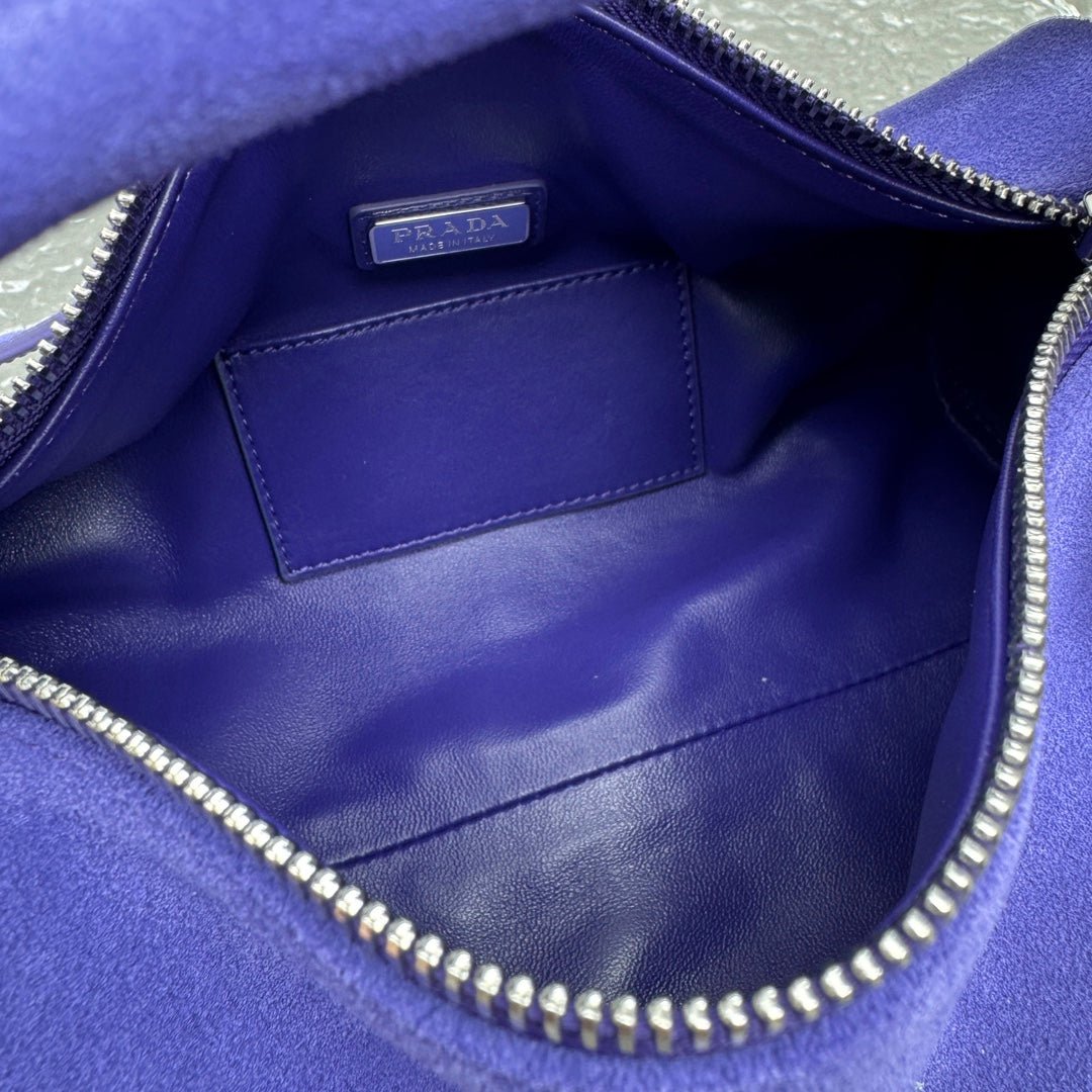 ＰＲＤＡ SUEDE LEATHER SHOULDER BAG BLUE