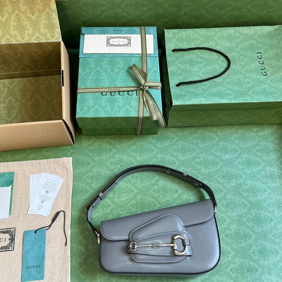 ＧＣＣＩHORSEBIT 1955 SMALL SHOULDER BAG GREY