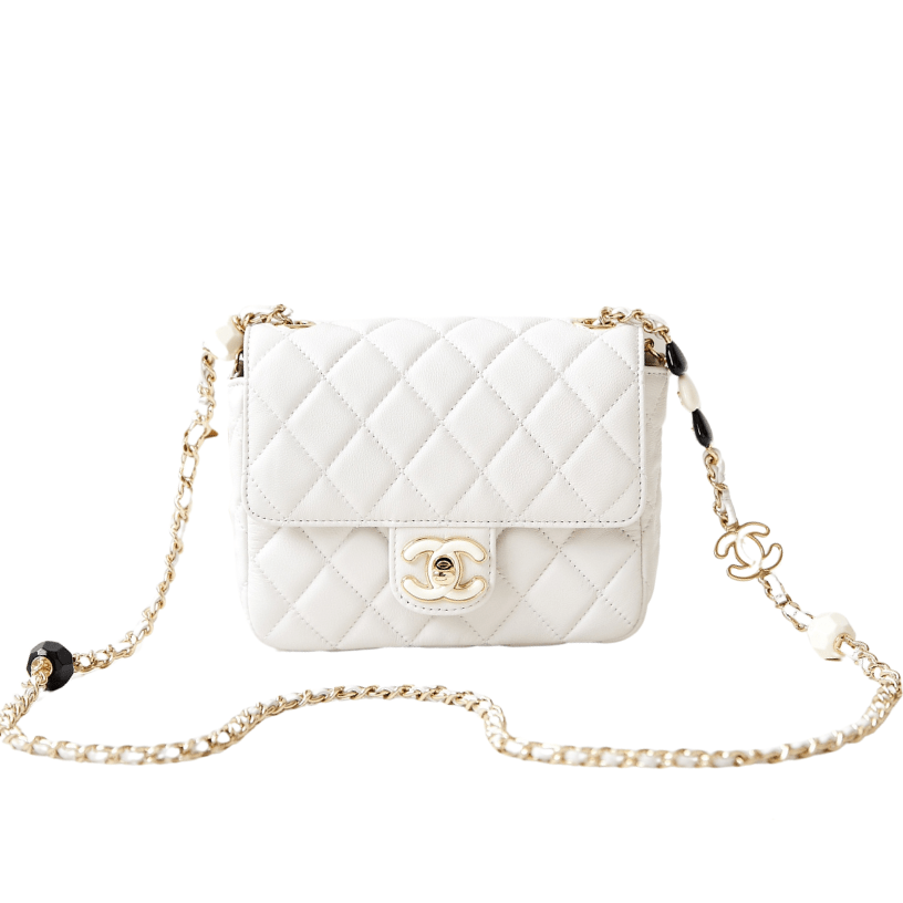 ＣＨＮＥＬSQUARE FLAP BAG WHITE
