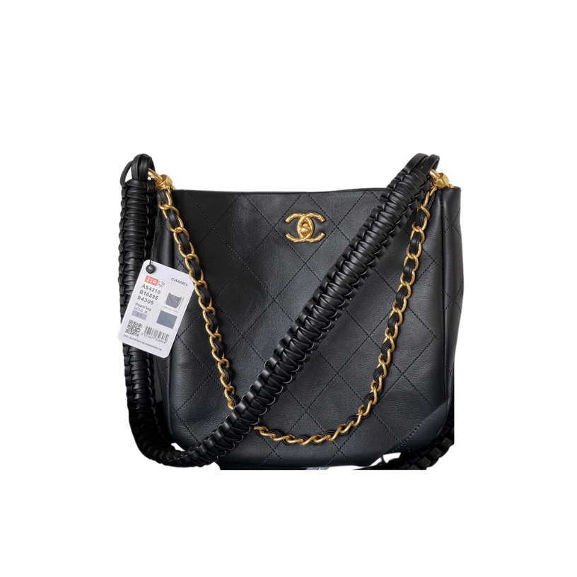 ＣＨＮＥＬCLASSIC CLUTCH WITH CHAIN BLACK