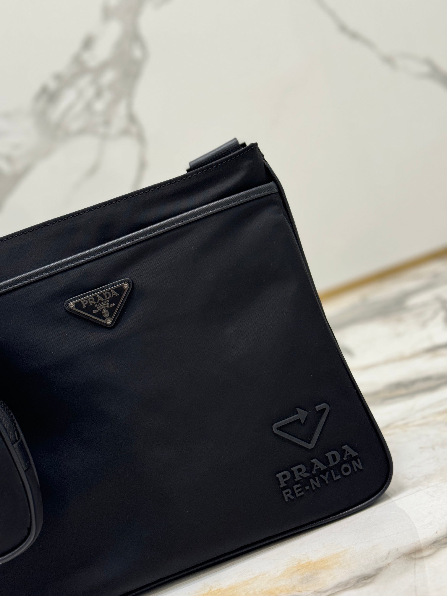 ＰＲＤＡ RE-NYLON AND SAFFIANO LEATHER SHOULDER BAG