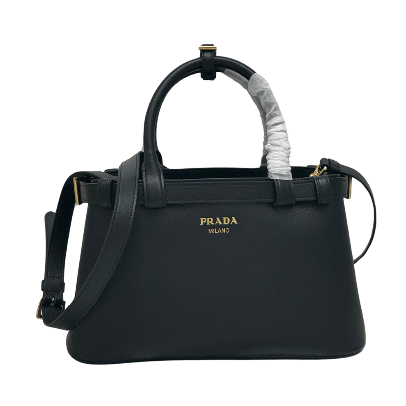 ＰＲＤＡ BUCKLE SMALL LEATHER HANDBAG WITH DOUBLE BELT