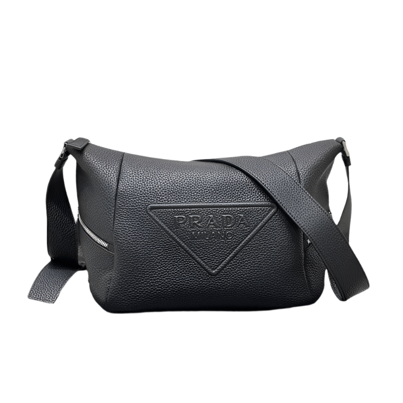 ＰＲＤＡ BLACK LEATHER SHOULDER BAG
