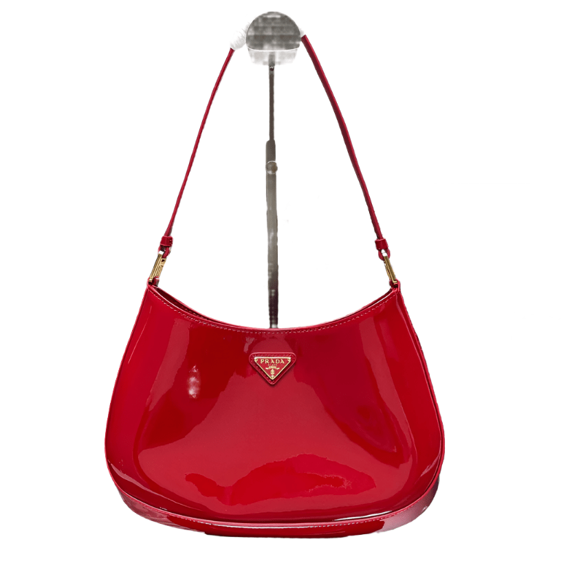 ＰＲＤＡ CLEO PATENT LEATHER BAG RED