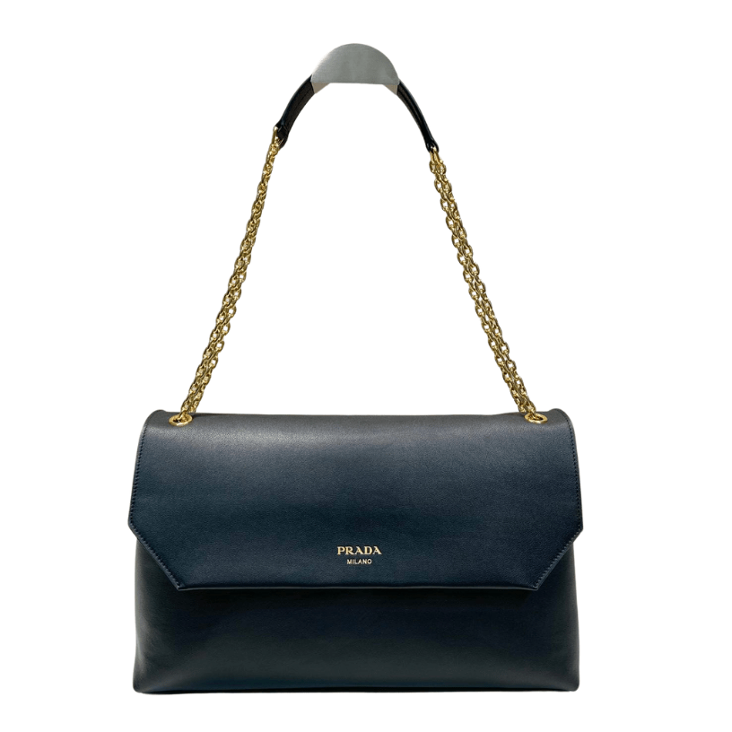 ＰＲＤＡ DOUX EXTRA LARGE LEATHER SHOULDER BAG BLACK