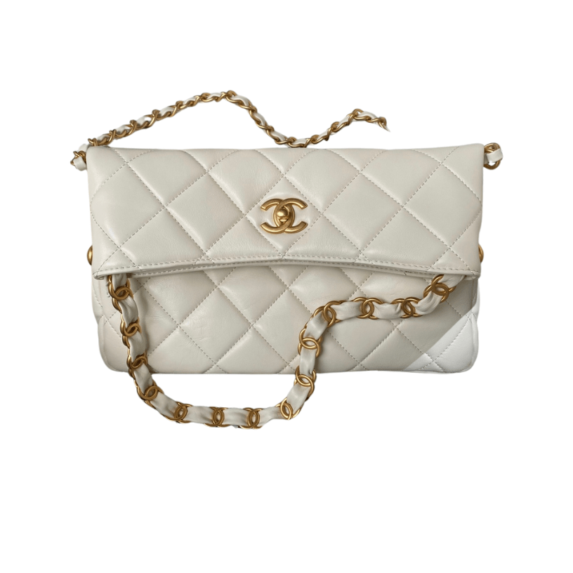 ＣＨＮＥＬ24P HOBO BAG WHITE