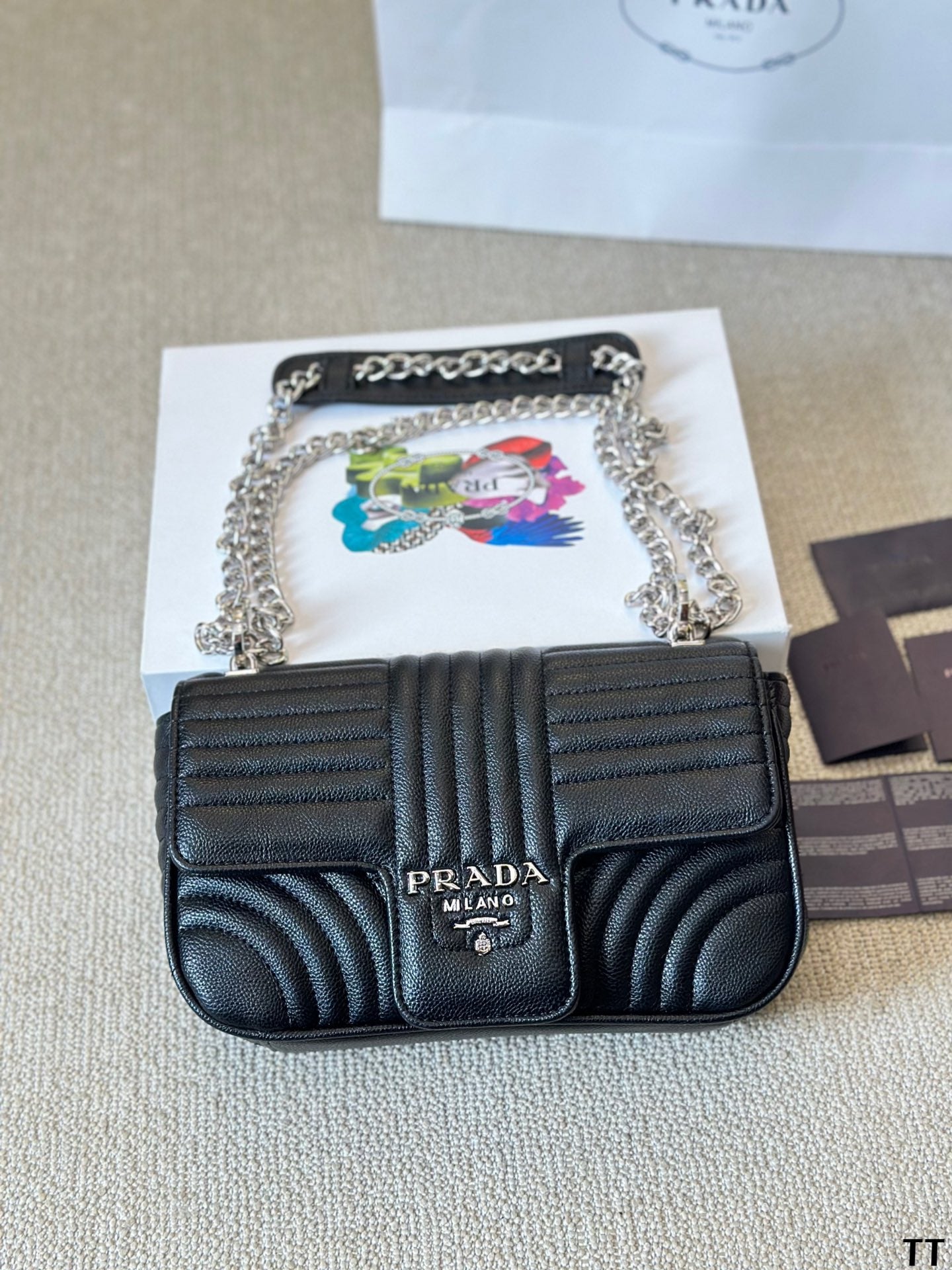 ＰＲＤＡ DIAGRAMME LEATHER BAG