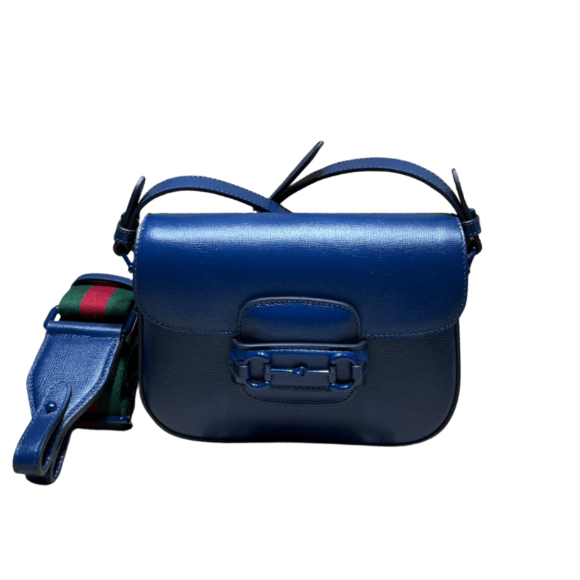 ＧＣＣＩHORSEBIT 1955 SHOULDER SMALL BAG NAVY BLUE